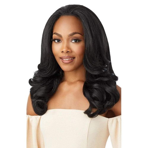 Outre Quick Weave Self Styled in 60 Seconds Neesha Soft & Natural New Half Wig Cap Laysflat Requires Less Leave Out NEESHA H301 (1B)