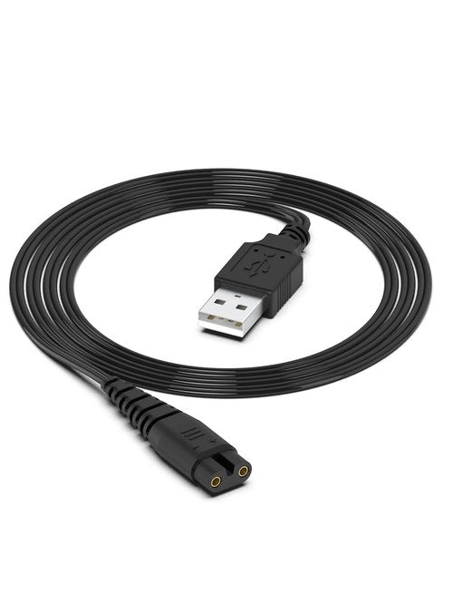 USB Charger Cord Compatible with Hatteker Cordless Pro Hair Clippers Beard Trimmer RFC-588 RFC-598 RFC-690 RFC-692 RFC-696 RSCX-7568 RSCX-9598 Shaver Razor Power Charging Cable Replacement Black 5FT