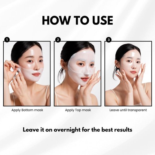 Oh My Pure Hydrogel Collagen Korean Face Mask 5+5 EA Luxury Skin Care (AntiWrinkle, Vegan Mucin) (Variety 10)