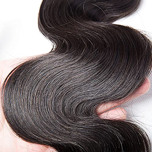 Human Hair Bundles Body Wave Bundles 34 34 34 Inch #1B Natural Black Body Wave Bundle Unprocessed Brazilian Virgin Weave Hair 3 Bundle 50 Gram Per Bundle