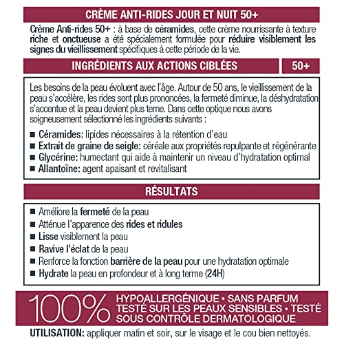 MARCELLE Anti-Wrinkle Cream, Ages 50+, 1.7 ounces