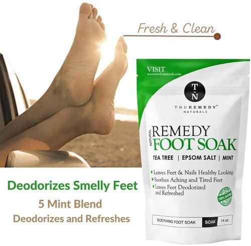 Remedy Soap Tea Tree Oil Body Wash + Tea Tree Oil Foot Soak with Epsom Salt Mint, Helps Body Odor, Athlete’s Foot, Jock Itch, Ringworm, Yeast Infections, Skin Irritations, Soothes Sore Tired Feet