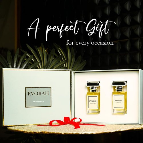 EVORAH Luxury Couple Perfume Gift Set (2 x 25 ml) | His and Hers Fragrance Combo | Long Lasting Perfume & Cologne for Couples | Premium Gift Set for Men and Women