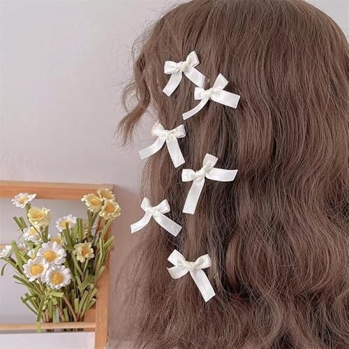 70PCS Mini Hair Bows for Women Girls,Pink Bows for Hair Red Hair Bows Ribbon Bowknots Hairclips Pink Ribbon Bows Black Satin Bow Hair Clips for Hair Design
