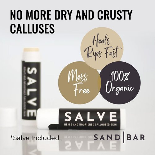 SandBar Callus Removal, Hand Callus Remover Salve Balm Stick for Working Hands, Lightweight Dead Skin Remover Tool Grit Surface, Knurled Handle, Magnetic Cap Hand File 4" - Black