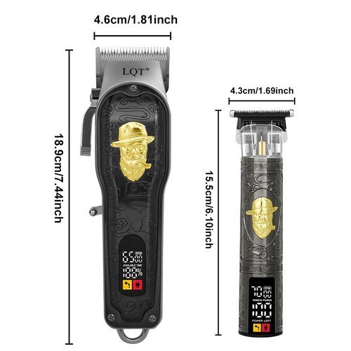 LQT Professional Hair Clippers for Men, Cordless Beard Trimmer Set, Barber-Grade Grooming Kit with USB Fast Charging, Lightweight & Low Noise for Home Use, Gift for Dad