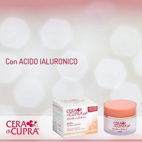 Cera di Cupra Plus"Rosa per Pelli Secche" Cream for Dry Skin, Anti-age Formula - 3.4 Fluid Ounces (100ml) Jar [ Italian Import ]