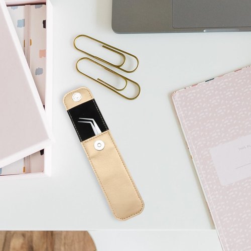 Ipetboom 3pcs Tweezers Protective Case Beauty Eyelash Tweezer Sleeve Lashes Kit Eyelash Tweezer Cover Lash Kit Protective Tweezer Leather Sleeve Pu Leather Puller Miniature