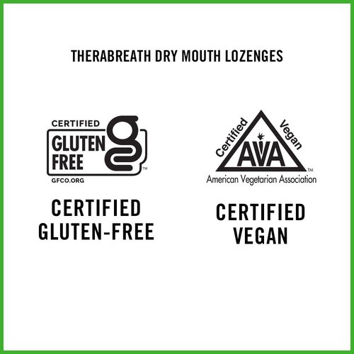 TheraBreath Fresh Breath Oral Rinse, Mild Mint, 16 Ounce Bottle (Pack of 2) and Dry Mouth Lozenges with Zinc, Mandarin Mint, 100 Lozenges (Pack of 2)
