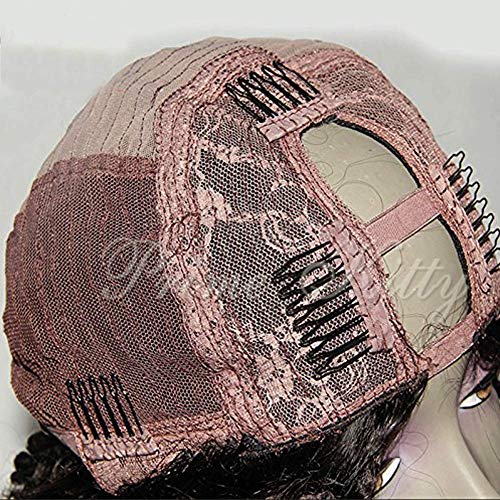 1X4 U Part Human Hair Wigs with Baby Hair 9A Virgin Brazilian Human Hair Wig Deep Curly Middle Opening Glueless 1X4 U Part Wig for Black Women Wavy Wig 150% Density Natural Color 16 Inch