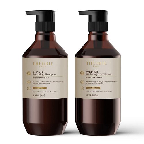 Theorie Argan Oil Ultimate Restoring Conditioner with Argan, Moringa, Grape Seed, and Sage Oil For Normal to Severely Damaged Hair,400 ml