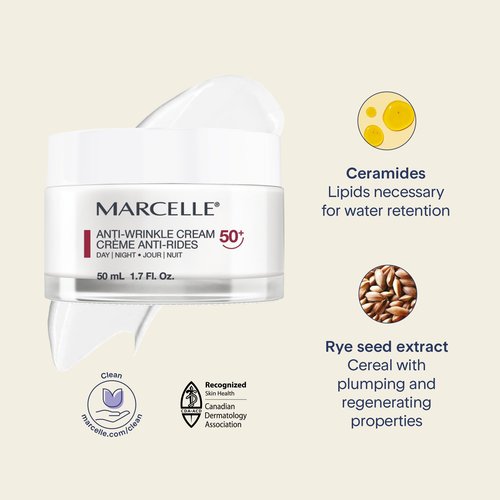 MARCELLE Anti-Wrinkle Cream, Ages 50+, 1.7 ounces