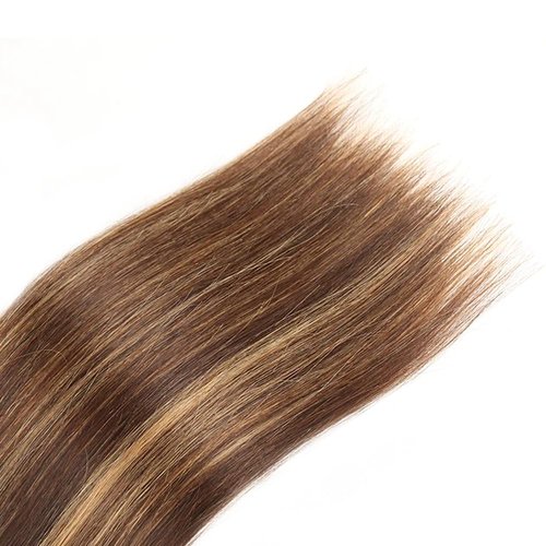 4/27 Human Hair Bundles Ombre Straight Bundles Highlight Bundle 12 14 16 Inch Double Weft Unprocessed Brazilian Virgin Remy Hair Extensions Healthy And Soft 3Pcs/Set Deals