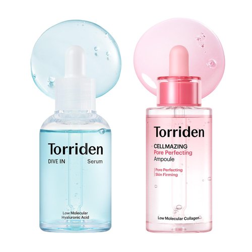 Torriden DIVE IN Hyaluronic Acid Serum 50ml (1.69 fl.oz.) + CELLMAZING Pore Perfecting Ampoule 30ml (1.01 fl. oz)