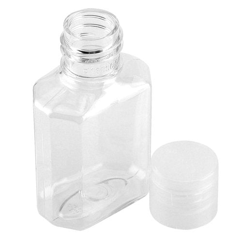 SEUNMUK 60 Pcs 1oz / 30ml Mini Plastic Bottles, Portable Clear Plastic Travel Bottles with Flip Cap, Empty Hand Sanitizer Bottle for Travel Business Trip Dispensing Toiletry