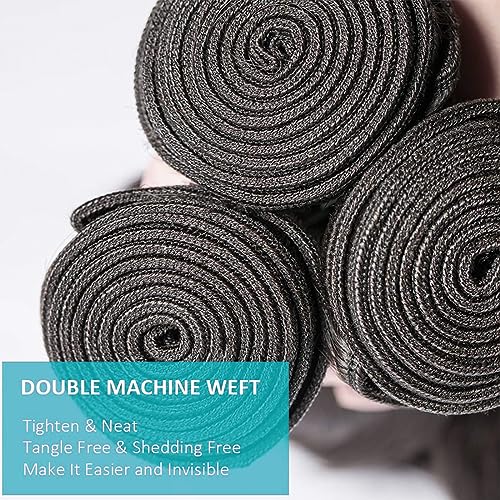 Cirvty 24 Inch Body Wave Bundle Human Hair 1 Bundles Body Wave Bundles 100% Unprocessed Brazilian Virgin Hair Bundles Double Weft Weave Bundles Human Hair Natural Black Color