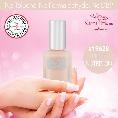 Karma Organic Nail Polish Remover & Nails Deep Nutrition Bundle – Naturals Orange Blossom Nail Polish Remover (4FL-Oz) Deep Nutrition Nails Strengthener (0.43FL-Oz)