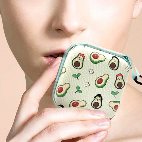 Gxamz Retainer Case Travel Aligner Case Mouth Guard Box with Clip, Organizer Bag, Mirror and Removal Tool Set (Fruit)