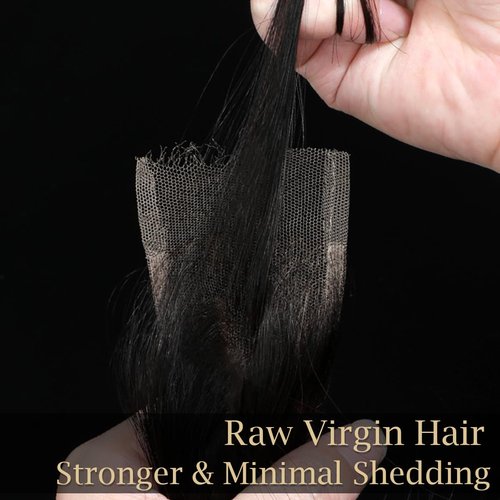 Knots Bleached CindiRiver 2x6 HD Lace Closure Body Wave Virgin Human Hair, Invisible Real HD Lace, Natural Hairline, Skinlike Lace Frontal Closure Only