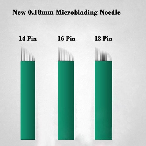 Microblading 14 Pins 0.18mm Thin Needle 100pcs Permanent Makeup Eyebrow Tattoo Needle - QMYBROW