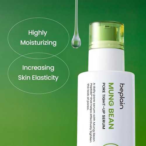 beplain Mung Bean Pore Tight -Up Serum | Niacinamide serum | Pore Minimizing | Redness Relief | Hydration | Korean Skincare, For All Skin Types (1.69 fl.oz/50ml)
