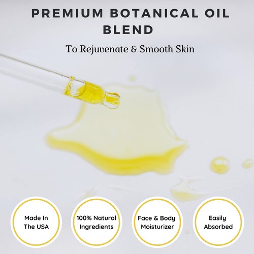 Yellow Bird Nourishing Face Oil - All Natural Hydrating, Anti Aging Facial Serum. Includes Jojoba, Marula, Primrose, & Rosehip for Restoring Skin