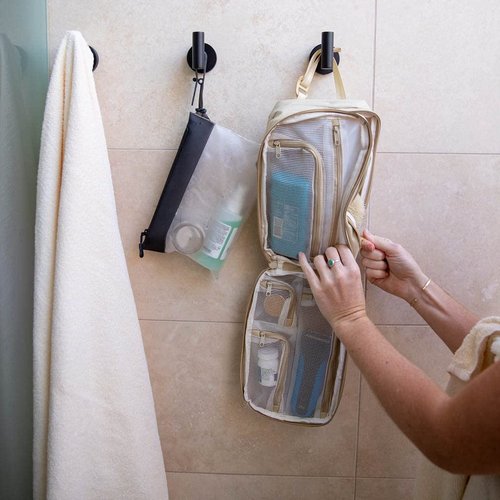 Gravel The Pouch | TSA Approved Clear Travel Toiletry Bag | Quart Size for Men & Women