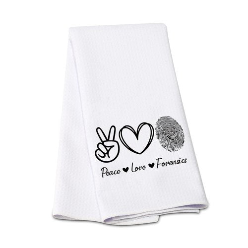 G2TUP Forensic Gift Peace Love Makeup Bag Cosmetic Bag Zipper Travel Bag (Peace Love Forensics KT)