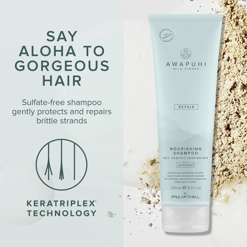 Awapuhi Wild Ginger by Paul Mitchell Nourishing Shampoo, Ultra Rich, Color-Safe Formula, For Dry, Damaged + Color-Treated Hair, 8.5 fl. oz.