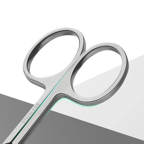 BEZOX Premium Nail Scissors 2PCS, Professional Curved and Stright Manicure Scissors - Multi-purpose Stainless Steel Beauty Grooming Scissor for Nail, Facial Hair, Eyebrow, Eyelash, Dry Skin