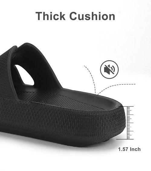Cloud Slides for Women Cushion Recovery Pillow Sandals with Arch Support, Memory Foam House Shower Slippers for Woman, Non-Slip Comfort Quick Drying