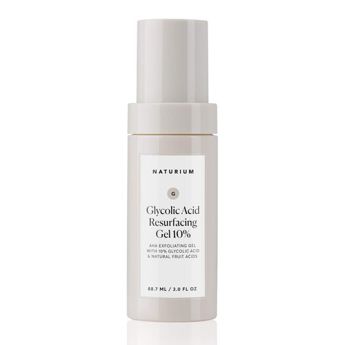 Naturium Glycolic Acid Resurfacing Gel 10%, AHA Exfoliating Gel with Natural Fruit Acids, 3.0 oz
