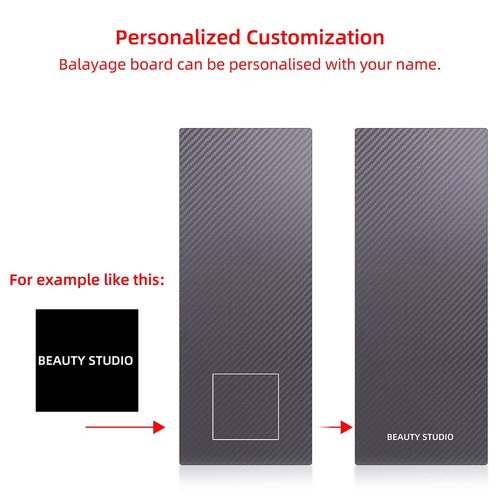 Professional Carbon Fibre Foil/Balayage Board,Highlighting Board, Hair Colouring Tool (Matte Black, Matte Black K)