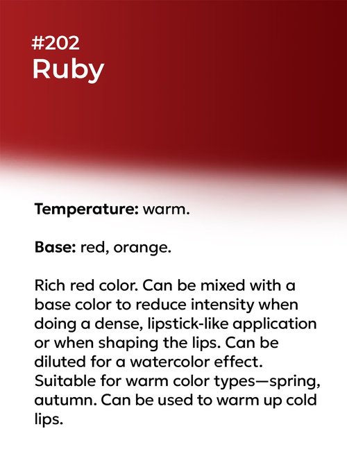 Ruby #202 - by Elena Nechaeva - Lip Pigment - Permanent Makeup - Professional Tattoo Ink