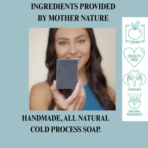 Aspen Kay Naturals Dead Sea Mud and Charcoal Soap Bar. With Organic Shea Butter & Pure Essential Oils. Charcoal Face Wash for Men, Women & Teens. (3 pack)