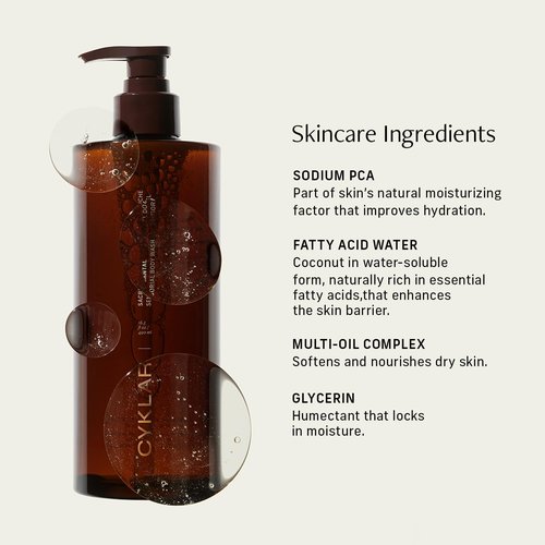 CYKLAR Sensorial Body Wash. Sacred Santal Hydrating Cleanser with Moisture Locking Multi-Oil Complex, Sodium PCA and Glycerin. Nourishing Shower Gel for Women and Men, 16.5 Fl Oz Luxury Bodywash
