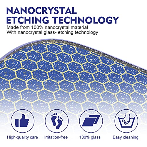 Foot File, Nano Glass Callus Remover, Portable Professional Foot Beauty Care Tool, can be Used for Wet/Dry Cracked feet, Painless Foot File for Dead Skin, Foot calluses, and Foot cuticles - Blue