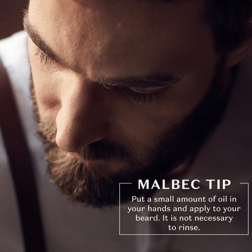 Malbec Club Pre Shave and After Shave Oil for Men, Grooming Oil, Hydrating Scented Beard Oil & Softener No Rinse Conditioner, 25ml
