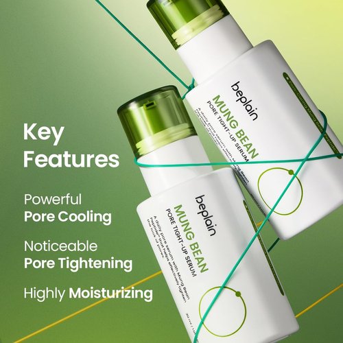 beplain Mung Bean Pore Tight -Up Serum | Niacinamide serum | Pore Minimizing | Redness Relief | Hydration | Korean Skincare, For All Skin Types (1.69 fl.oz/50ml)