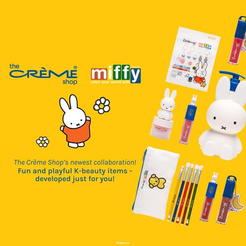 The Crème Shop x Miffy On-The-Go Compact Mirror, Dual-Sided HD Durable Mirror, 2X Magnification, Portable & Lightweight, Limited Edition, Cute Miffy Design