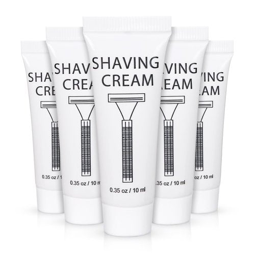 SLequipo Pack of 150 Disposable Shaving Cream Bulk, Individually Wrapped, 10g/0.35 oz, Travel Size Hotel Toiletries Amenities