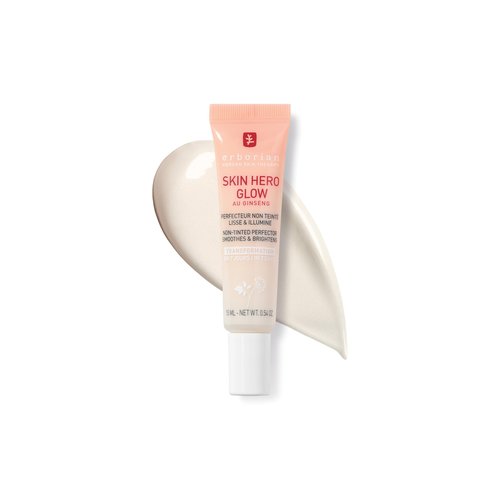 Erborian Skin Hero Glow, Non-Tinted Bare Perfector, Illuminates, Highlights, Hydrates, Smooths for Natural Radiant, Glass, Dewey Look, Korean Skincare