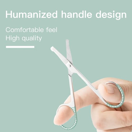 4-Pack Nose Hair Scissors Premium, featuring Curved Safety Blades and Rounded Tips, are Ideal for Trimming Nose Hair, Eyebrows, and More