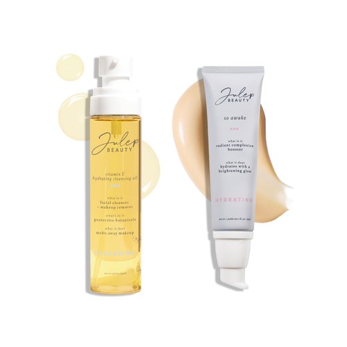 Julep Cleansing and Brightening Skincare Set | Vitamin E Hydrating Oil Cleanser + So Awake Radiant Complexion Booster Daily Moisturizer