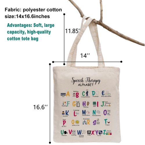 Speech Therapist Gift, Speech Therapy Tote Bag, Speech Language Pathologist Gifts, Speech Therapist Gift for Women, Speech Therapist Appreciation Thank You Gifts(SLP Tote bag)
