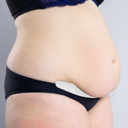 More of Me to Love Organic Cotton Tummy Liner 4-Pack (2 x Pearl White and 2 x Stone Gray) (Medium)