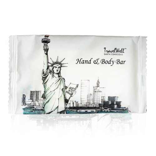 Travelwell Rectangular Bar Soap - Individually Wrapped Hotel-Style Bars - Compact Travel Soap for Toiletry Kits - Bulk Toiletries for Hotels & Care Kits - Pack of One Hundred, 0.5 lb