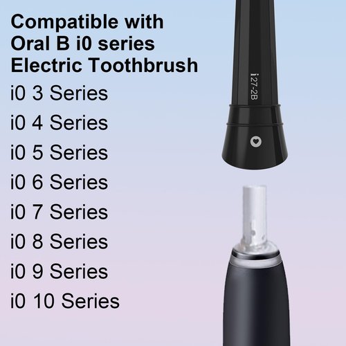 iO Replacement Heads Compatible with Oral b iO 2/3/4/5/6/7/8/9/10 Series Electric Toothbrush,Gum Care Toothbrush Head Compatible with Oral b iO Replacement Heads,Black