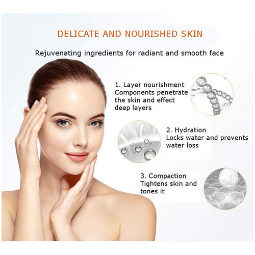 DISAAR Beauty Collagen Cream Forehead Neck Lines Smile Wrinkles Facial Spots Dry Skin Weak Muscules Improve Your Face 80g (Pack of 2)