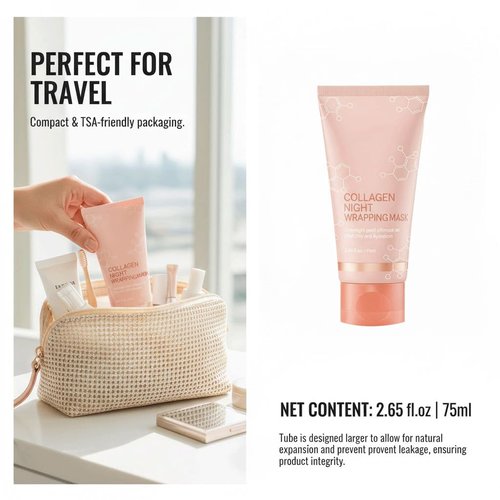AMUA Yuli Collagen Overnight Wrapping Face Mask,Yuri Collagen Mask Hydrating & Firming Peel-Off Mask for Skin Elasticity, Ideal Skincare Gift for Women